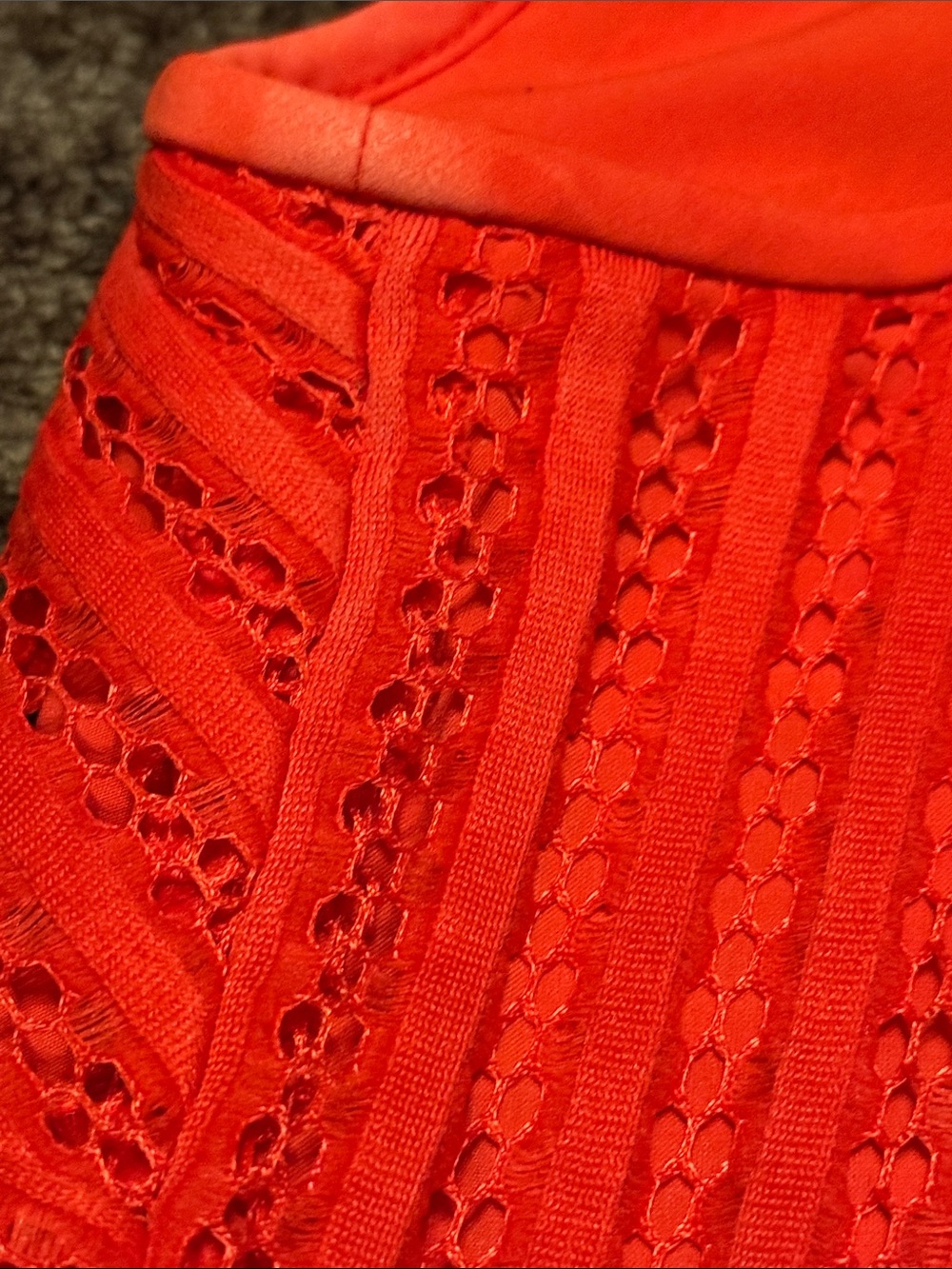 J. Crew Red Sleeveless Lace A-Line Midi Dress - Picture 8 of 8